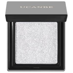 UCANBE Moonlight Single Eyeshadow Palette, Highly Pigmented Glitter Eye Shadow Powder, Professional Long-Lasting Waterproof Makeup Palette