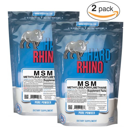 Hard Rhino MSM (Methylsulfonylmethane) Powder, 1000 Grams
