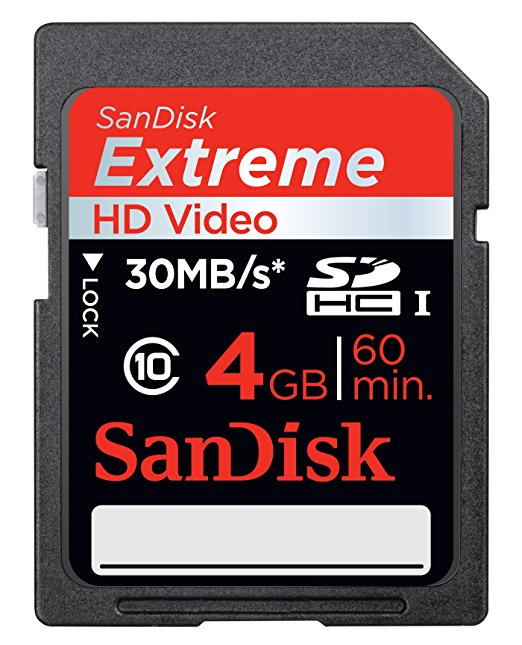 SanDisk 4GB Extreme SDHC Class 10 Memory Card