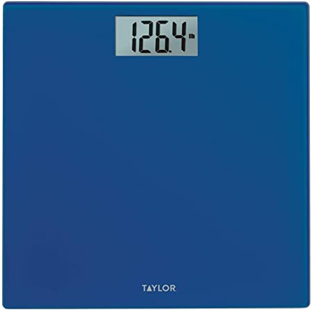 Taylor Digital 400lb Capacity Bathroom Scale, Classic Blue