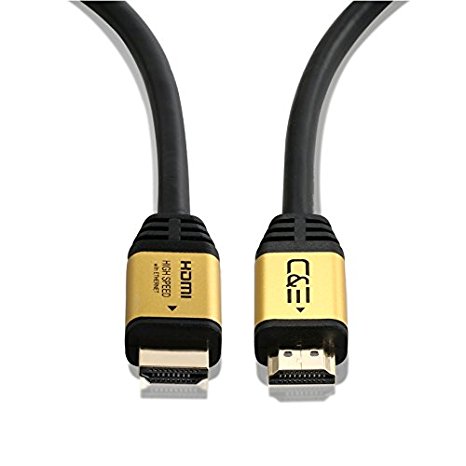 C&E CNE585710 High Speed Ultra HDMI Cable 1.5 Feet with Ethernet,Supports 2.0 30AWG 4K x 2K @ 60HZ, 24K gold case Full HD Latest Version