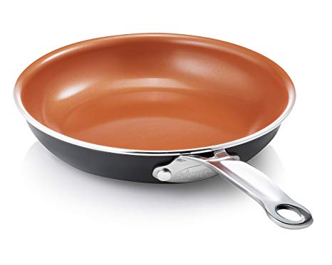 Gotham Steel 9.5” Fry Pan with Ultra Nonstick Titanium and Ceramic Copper Coating by Chef Daniel Green, Dishwasher, Metal Utensil and Oven Safe