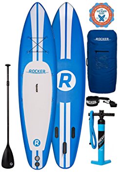 iRocker Inflatable SPORT Stand Up Paddle Board 11' Long 30" Wide 6" Thick SUP Package