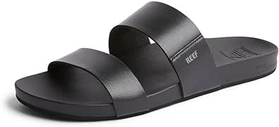 REEF Cushion Vista Women's Fashion Slide Sandal, Vegan Leather Strap, Ultra Soft Cushion Footbed