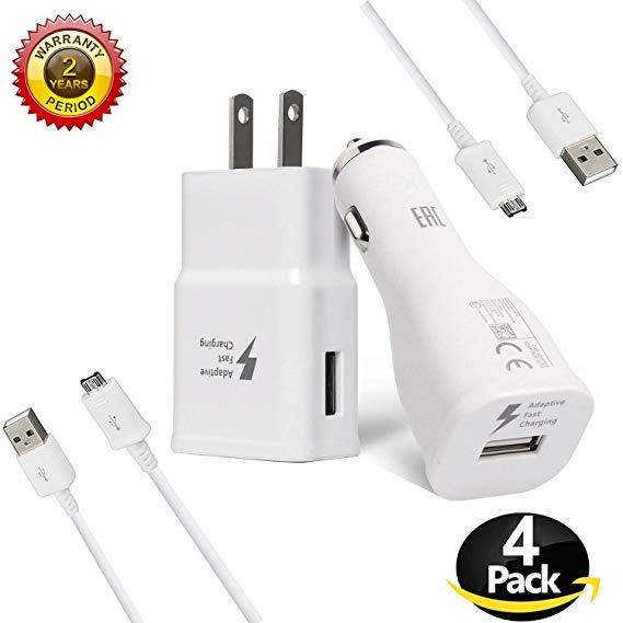 MBLAI Fast Charge Adaptive Fast Charger Kit for Samsung Galaxy S7/S7 Edge/S6/Note5/4 /S3,USB 2.0 Fast Charging Kit True Digital Adaptive Fast Charging (S7 Fast Charger Set)