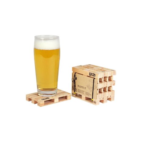 Pallet - Euro palette coasters set of 5 for all kind of hot and cold drink