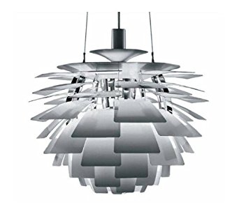 PH 48cm/18.9"Aluminum lamp Artichoke Ceiling Pendant Suspension Light in White