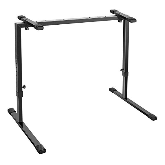 Neewer H-Style Keyboard Stand - Heavy Duty Steel Construction with Solid Locking System, Adjustable, Foldable, Support Stand for Piano Keyboard Instrument for Party Club Stage Performance (Black)