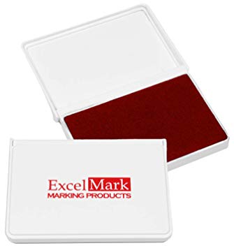 ExcelMark Ink Pad for Rubber Stamps 2-1/8" by 3-1/4" - Red