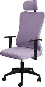 FORCHEER Ergonomic Office Chair Cover Set with Headrest Cover Water Repellent Managerial Chair Cover for Office Executive Chair，Purple