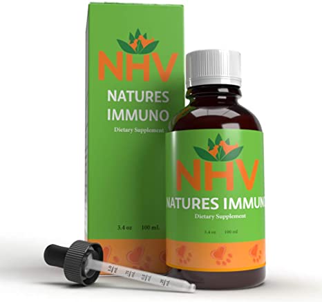 NHV Natures Immuno | Natural Medicinal Mushroom Supplements for Dogs, Cats & Small Pets, Boost Immune System for Cat, Dog & Small Pet, Support Heart Health