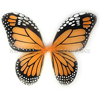 Perfectmaze 14" x 18" Monarch Butterfly Wings Dress Up Halloween Costume