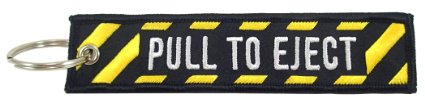 Pull To Eject, Embroidered Key Chain