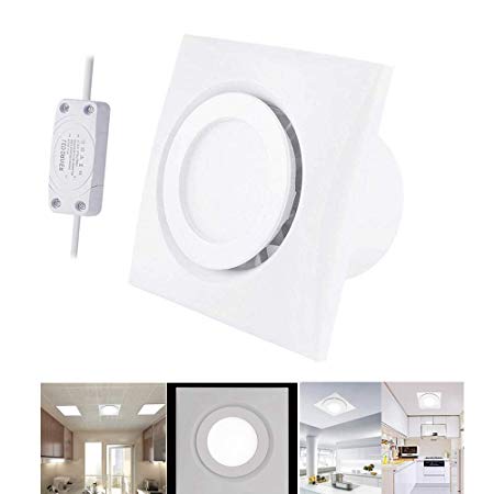 Bewox 4 inch Bathroom Ceiling Axial Extractor Fan with LED Light 100mm Silent