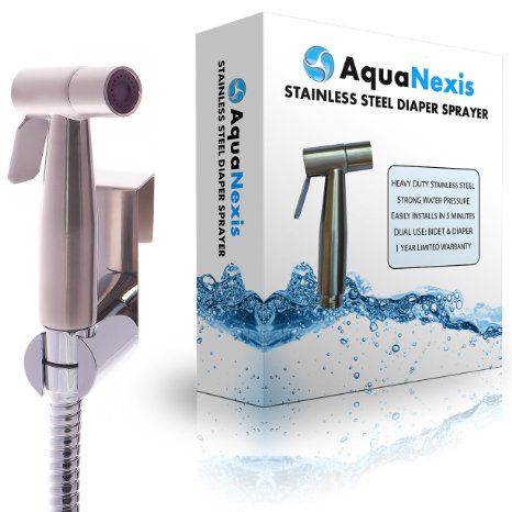 Aqua Nexis Cloth Diaper Sprayer - Premium Stainless Steel Toilet Sprayer