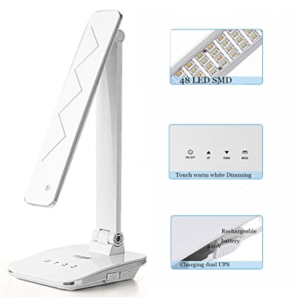 DP LED Desk Lamp Eye-care Table lamps for Bedrooms Touch Control 3 color Temperatures Energy Efficient Dimmable LED Lamp 6W for Living Room