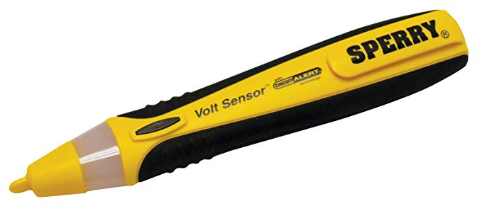 Sperry Instruments VD6504 Non-Contact Voltage Detector, Comfort Grip, 50-1000V AC, 360° LED Light Display, Home/Auto / Professional Electrical Voltage Tester, Yellow & Black