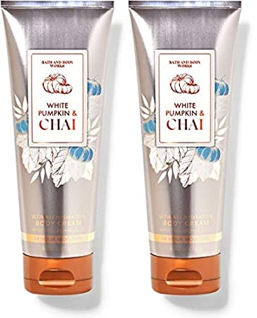 Bath and Body Works WHITE PUMPKIN & CHAI Ultimate Hydration Body Cream - Value Pack Lot Of 2 - Full Size