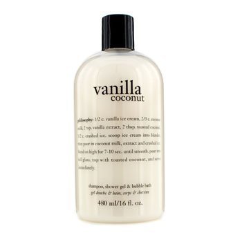 Philosophy Vanilla Coconut Shampoo, Shower Gel & Bubble Bath 480Ml/16Oz by Philosophy