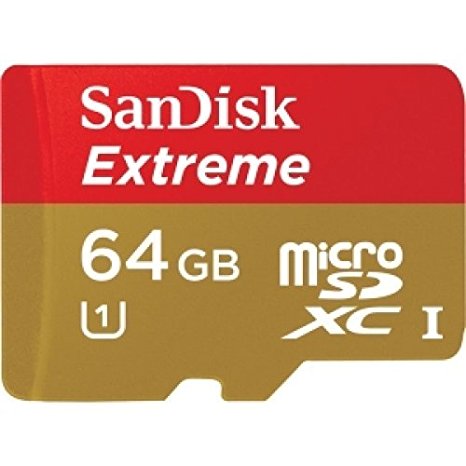 SanDisk Extreme PLUS microSDHC Memory Card, 64GB, SDSDQX-064G-A46A, Class 10/UHS-I, With Adapter [Non - Retail Packaged]