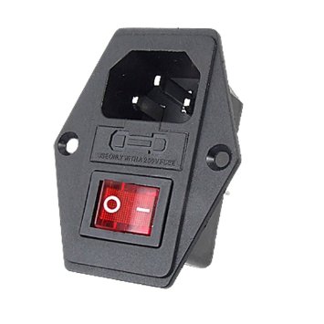URBESTInlet Module Plug Fuse Switch Male Power Socket 10A 250V 3 Pin IEC320 C14