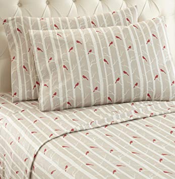 Shavel Home Products Micro Flannel Sheet Set, Full, Cardinals