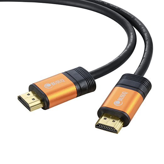 HDMI Cable 3ft - BUSUQ - HDMI 2.1 (8K@60HZ)Ready - 26AWG - High Speed 18Gbps - Gold Plated Connectors - Ethernet, Audio Return - Video 2160p, for HDR 1080p PS3 PS4