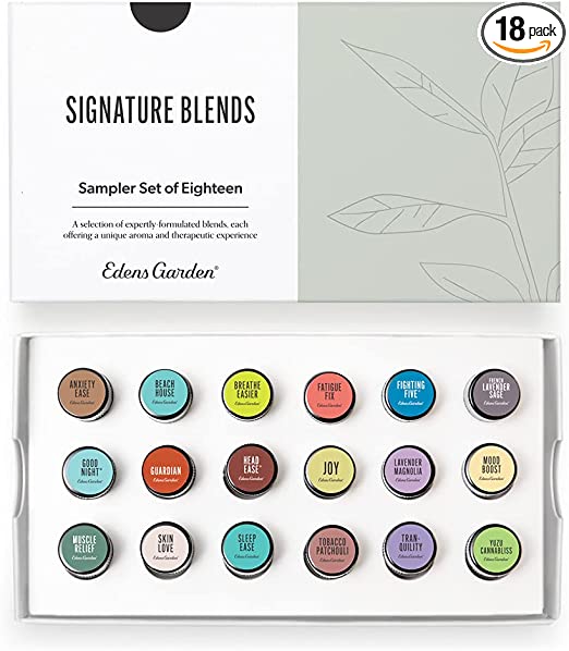 Edens Garden Signature Blends Sampler Essential Oil 18 Set, Pure Aromatherapy Sampler Pack (for Diffuser) - Set of 18