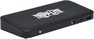 Tripp Lite Triple Monitor USB-C Dock Universal Laptop Docking Station Hub, HD 4K @ 60Hz HDMI & 2X DisplayPort, Windows & Mac Compatible, USB-C & 3X USB 3.2 Ports, 3-Year Warranty (U442-DOCK8-B)