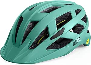 OutdoorMaster Gem Recreational MIPS Cycling Helmet - Two Removable Liners & Ventilation in Multi-Environment - Bike Helmet in Mountain, Motorway for Youth & Adult