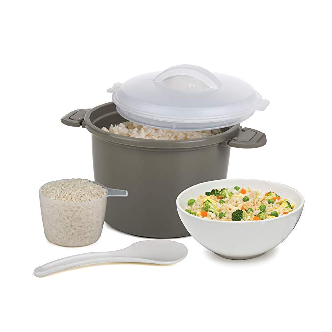 Prep Solutions by Progressive PS-96GY Set Microwave Rice Cooker One Size Gray
