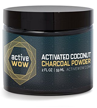 Active Wow Teeth Whitening - Activated Charcoal Powder - Mint Flavor