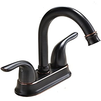 VCCUCINE Antique Charming Oil Rubbed Bronze Double Handles Bathroom Lavatory Faucet, Bathroom Vanity Vessel Sink Faucet, Without Pop Up Drain