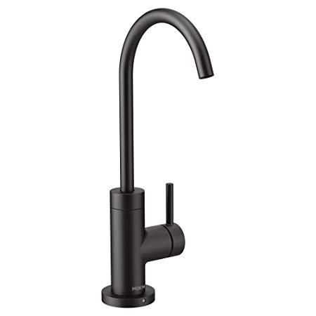 Moen S5530BL Sip Modern Cold Water Kitchen Beverage Faucet with Optional Filtration System, Matte Black