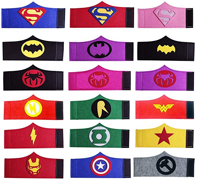 Dlazm 18 Pieces Superhero Bracelets for Children Birthday Party Supplies
