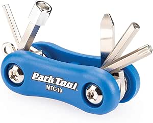 Park Tool MTC-10 Bicycle Multi-Tool with 3, 4, 5 & 8mm Hex Wrenches, T25 & Screwdriver