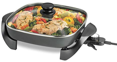 BLACK DECKER Electric Skillet, 12”x12”, Deep Dish, Non Stick Surface, SK1212BC