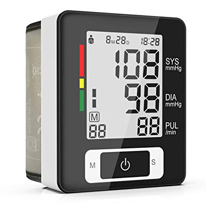 [New Arrival] Blood Pressure Monitor, Automatic Digital Wrist Blood Pressure Monitor with 90 Readings Memory Function and Large Screen- FDA Approved