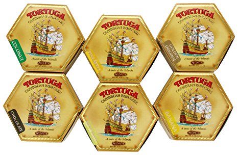 Tortuga Caribbean Six-Pack Mix, 4-Ounce Cake (Pack of 6)