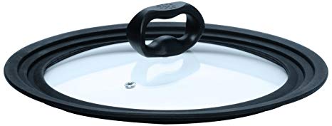 Ecolution Universal Lid for Pots and Pans, Vented Tempered Glass - Graduated Rims fit 6 inch, 7 inch, 8 inch Cookware