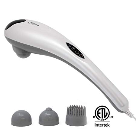 Daiwa Felicity Tapping Pro Deep-Tissue Electric Hand Held Percussion Full Body Personal Massager (Limited-Edition Pearl White AC Power)