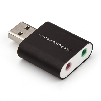 GULEEK USB External Stereo Sound Adapter for Windows and Mac.Plug and play drivers free.