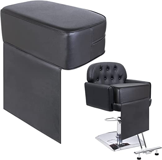 YOSHIKO Salon Booster Seat Cushion for Child Hair Cutting, Large Size Cushion for Styling Chair, Barber Beauty Salon Spa Equipment Black