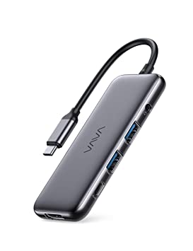 VAVA USB-C Hub, 8-in-1 USB-C Adapter, with 4K 60Hz HDMI, USB-C and USB-A 5Gbps Data Ports, 100W Power Delivery, SD/TF Card Slots, Headphone Jack, for MacBook Pro/iPad Pro/Type-C Devices