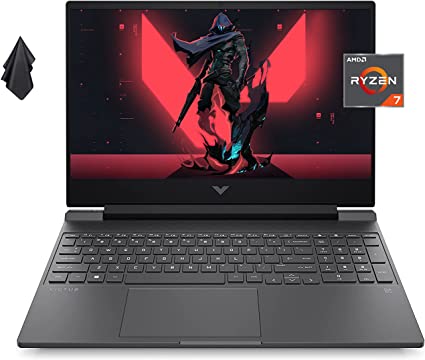 HP Victus Gaming Laptop, AMD Ryzen 7 5800H Processor, GeForce RTX 3050 Ti, 15.6" FHD 144Hz IPS Display, Webcam, WiFi 6, HDMI, Bluetooth, Enlarged Touchpad, Windows 11, Silver (64GB RAM | 1TB SSD)