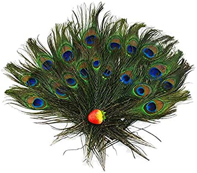 Herebuy8 100pcs Real Natural Peacock Tail Eyes Feathers Perfect for Wedding Party Arts And Crafts Home Decorations DIY