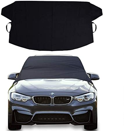EcoNour Car Windshield cover for Ice and Snow and Wiper Protector| All Weather Auto Sunshade for Car Fits for most cars, SUV's, Vans and Truck| Waterproof Windshield Frost Cover Keeps Ice and Snow Off