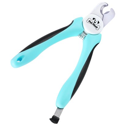 Professional Dog Nail Clippers - Premium Quality - Quick Safety Guard to Avoid Overcutting & Nail File Trimmer to Smooth Out Nails - Best for Small, Medium or Large Dogs - 100% Life Time Guarantee