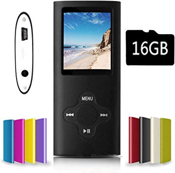 G.G.Martinsen Black Versatile MP3/MP4 Player with a Micro SD Card, Support Photo Viewer, Mini USB Port 1.8 LCD, Digital MP3 Player, MP4 Player, Video/Media/Music Player