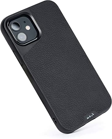 Mous - Protective Case for iPhone 12/12 Pro - Limitless 4.0 - Black Leather - Fully compatible with Apple's MagSafe